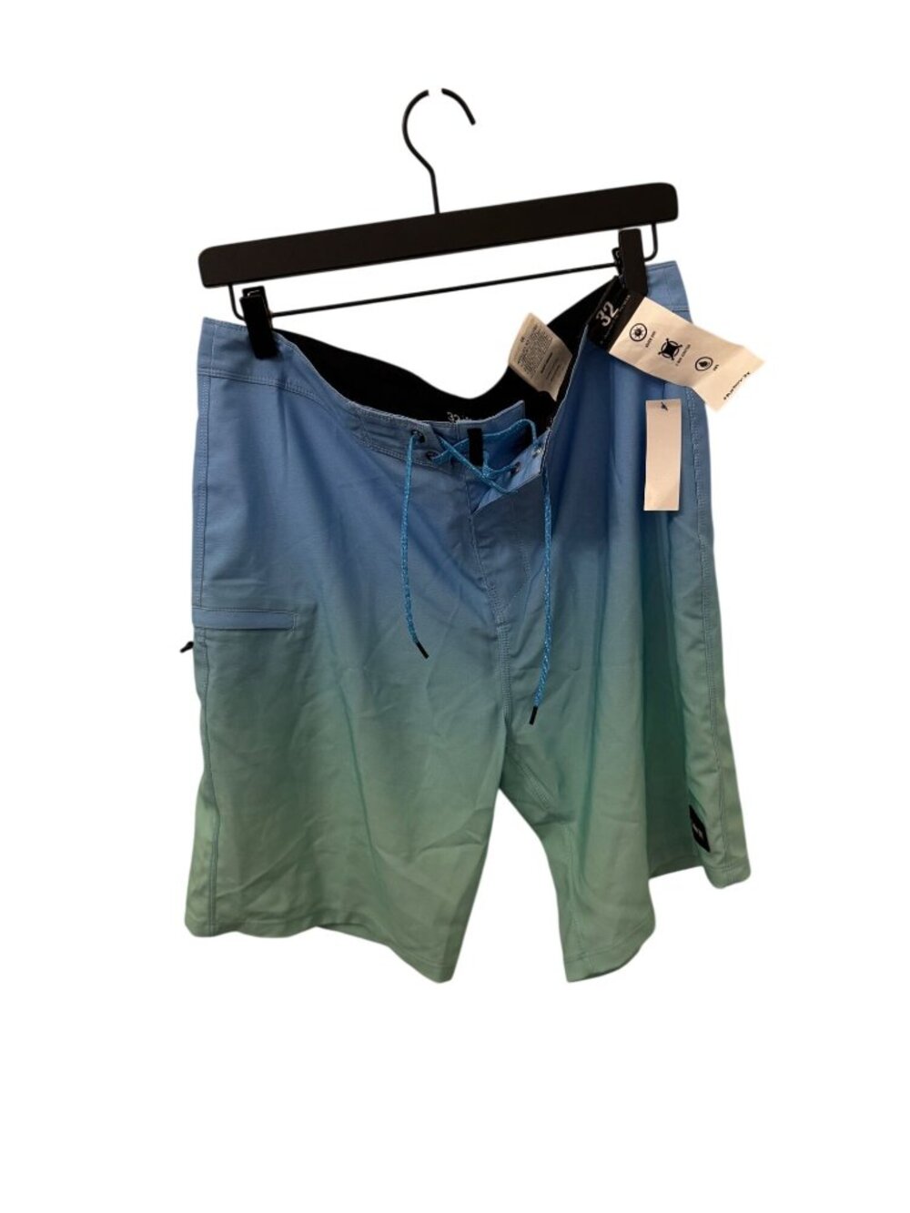 NWT Hurley ombre blue/green swim trunks size 32